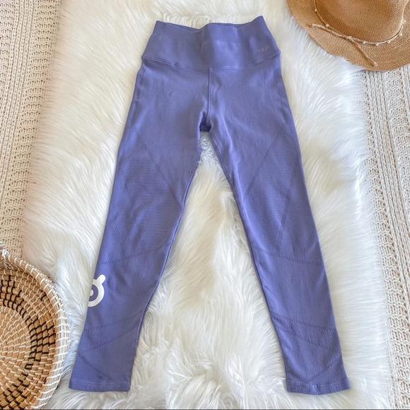 NUX Peloton Seamless Leggings Blue Purple Shapeshifter Compressive 7/8 High Rise - Picture 5 of 16